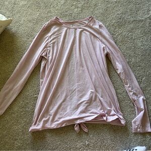 Pink All In Motion Long Sleeve workout top. Open back. Size L.